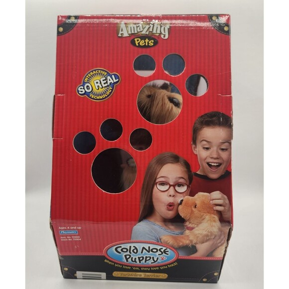 Playmates Amazing Pets Cold Nose Puppy Yorkshire Terrier Open Box Barks Wag Tail - Picture 10 of 16